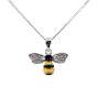 Silver Clear CZ & Enamelled Bee Pendant (£5.50 Each)