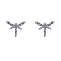 Silver Clear CZ Dragonfly Stud Earrings (£3.40 per pair)