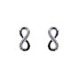 Silver Clear CZ Infinity Stud Earrings (£3.60 per pair)