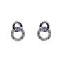 Silver Clear CZ Interlocking Circles Stud Earrings (£4.40 per pair)
