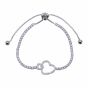 Silver Clear CZ Heart Bracelet (£10.70 Each)