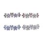 Silver Coloured Plated crystal French Clip With Crystal Dasies  (£0.45 Each )