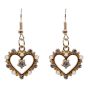 Venetti Diamante & Pearl Heart Pierced Drop Earrings (£0.40p per pair)