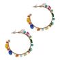 Venetti Semi Precious Stone Hoop Earrings (£1.30 per pair)