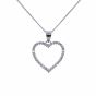 Silver Clear CZ Heart Pendant (£5.50 Each)