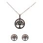 Stainless Steel Tree Of Life Pendant & Pierced Stud Earring Set (£1.80 Each)