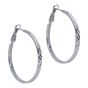 Diamond Cut 4cm Hoop Earrings (£0.30p per pair)