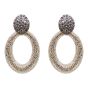 Rhodium or Gold colour plated drop earrings with genuine Clear crystal stones.
