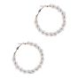 Pearl & Glass Bead 5cm Hoop Earrings (£0.70p per pair)