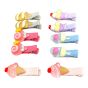 Kids Assorted Fabric Covered Concord Clip With Ice-Cream And lolly Motif (£0.35 Per Pair )