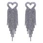 Diamante Pierced Heart Drop Earrings (£2.20 per pair)