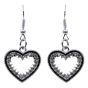 Venetti Diamante & Enamel Heart Pierced Drop Earrings (£0.50 per pair)