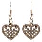 Venetti Diamante Heart Pierced Drop Earrings (£0.50 per pair)