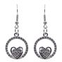 Venetti Diamante Heart Pierced Drop Earrings (£0.50 per pair)