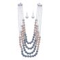 Glass pearl Choker & Pierced Drop Earring Set (£3.30 Each)