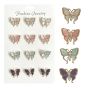 Gold Colour Plated Mother Of Pearl Effect Butterfly Brooch -£0.40 Each )