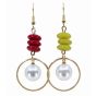 Pierced Pearl & Bead Drop Earrings (30p per pair)