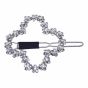 Rhodium colour plated hair clip with genuine Clear and AB crystal stones.
