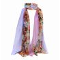 Floral Two-tone Chiffon Scarves ( Pack of 3 - Available in a variety of colours, Size: 51cm x 165cm