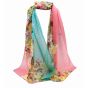 Floral Two-tone Chiffon Scarves ( Pack of 3 - Available in a variety of colours, Size: 51cm x 165cm