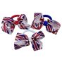 Assorted Union Jack Grosgrain Bow Ponios (Approx. 50p per card)