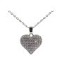 Ladies boxed Rhodium colour heart design pendant with genuine Clear crystal stones.