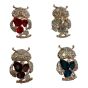 Ladies  Gold Colour Plated Crystal owl Brooch -(£1.20 Each )