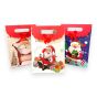 medium size Santa design  Christmas gift bags with a velcro fastner and a decorative ribbon bow.

Available as a pack of 12 assorted.

Designs may vary .

Size approx 27 x 19 x 19.2 cm .

Discount available in quantity .