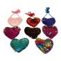 Kids Velvet Heart Shaped Shoulder Bag With Two Way Sequins (£0.75 Each )