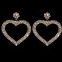 Diamante Heart Earrings (£1.80 Per Pair)