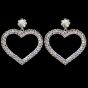 Diamante Heart Earrings (£1.80 Per Pair)