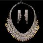 Diamante Necklace & Drop Earrings Set