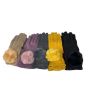 Ladies winter Suedette Touch Screen Gloves With large imitation fur pompom ( £ 3.10 per pair