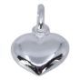 Rhodium plated sterling silver heart charm.
