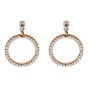 Gold or Rhodium colour plated clip-on drop earrings with genuine Clear crystal stones and imitation pearls.
