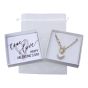 Boxed valentines day T bar pearl heart bracelet gift set.
Set includes a Gold or Rhodium colour plated t bar bracelet decorated with a imitation pearl heart.