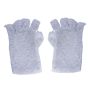 Girls White Fingerless Lace Gloves 
