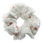 Organza floral print scrunchies.