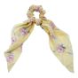 Floral print chiffon tail scrunchies.
