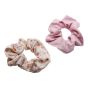 Floral print and plain scrunchie set.
In assorted pastel colours of Baby Pink, Baby Blue and Green