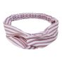 Elasticated, soft cotton feel striped kylie bands ladies headbands