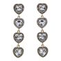 Diamante Heart Drop Earrings (£2.40 Each)