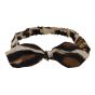 Elasticated, soft cotton feel, animal print bow kylie bands ladies headbands