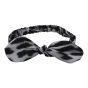 Elasticated, soft cotton feel, animal print bow kylie bands ladies headbands
