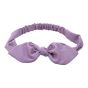 Elasticated, soft cotton feel plain kylie bands decorated with a bow ladies headbands