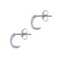 Silver Clear CZ Half Hoop Earrings (£3.50 per pair)