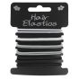 Plain hair elastics.
In assorted colours of White, Grey and Black.
