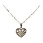 Rhodium or Gold colour plated heart design pendant with genuine Clear crystal stones.
