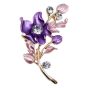 Diamante & Enamel Flower Brooch (£1 Each)
