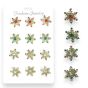 Assorted Diamante Christmas Snowflake Brooches 